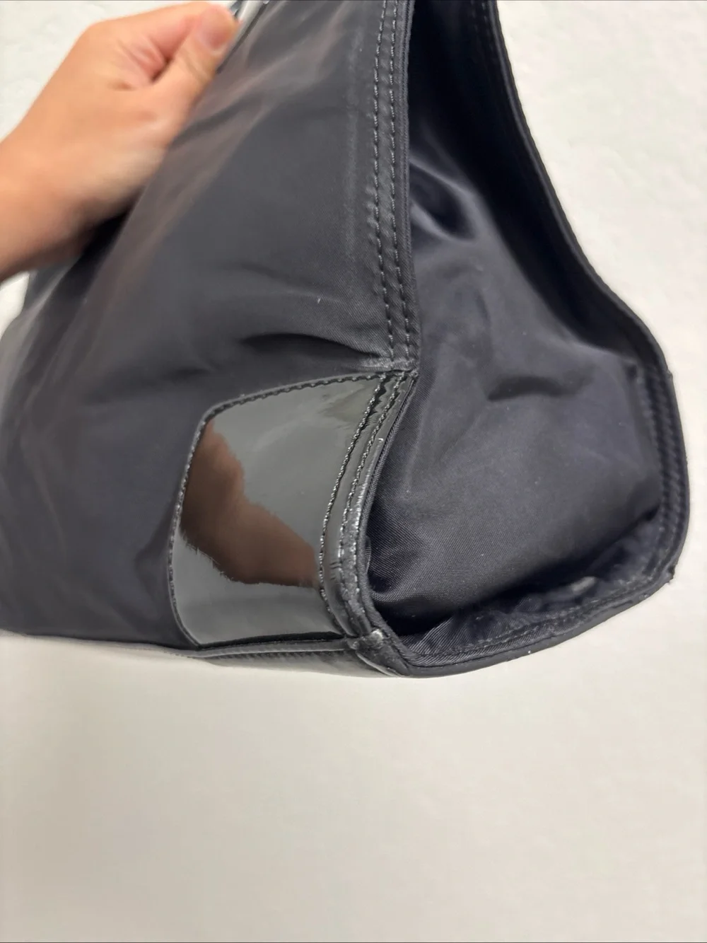 Tory Burch Black Nylon Tote Bag 13x5x9.5 Inches